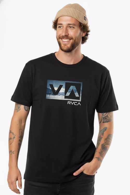 Camiseta RVCA M/C Balance Box Ss Ps Preto