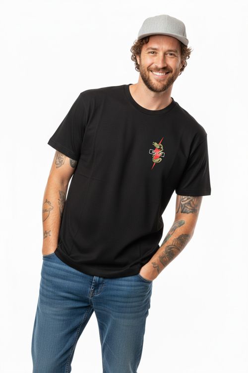 Camiseta RVCA M/C  Shock Squad Ps Preto