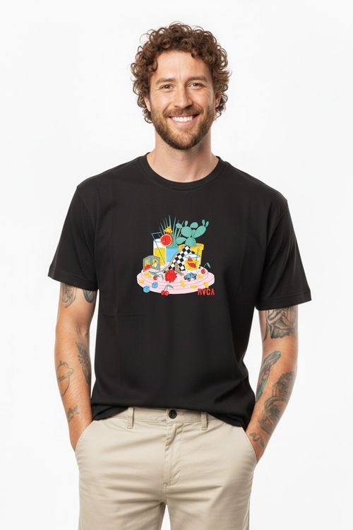 Camiseta Rvca M/C Luke Still Life Ps Preto