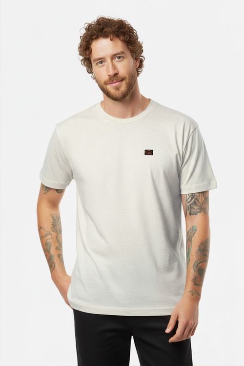 Camiseta Rvca M/C Americana Label Blend Ps Off White Mescla