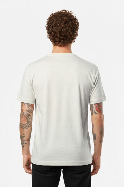 Camiseta Rvca M/C Americana Label Blend Ps Off White Mescla