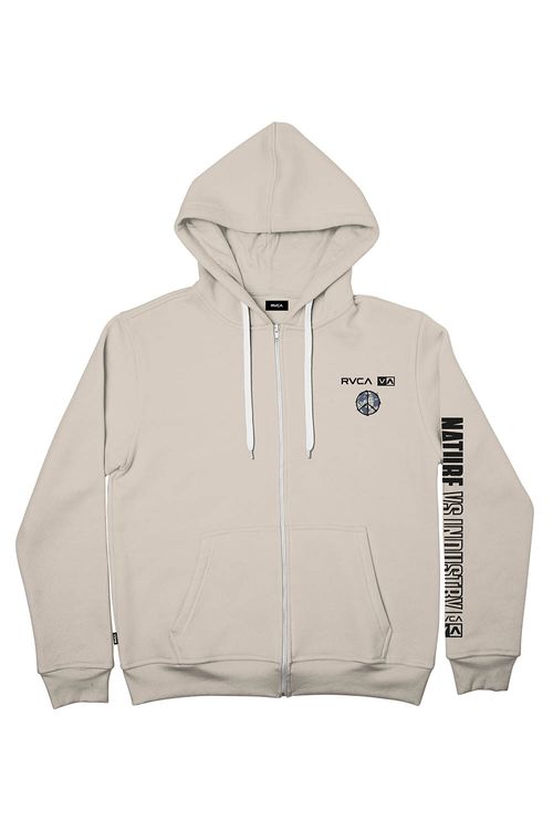 Moletom RVCA Aber Peace Wire 270G Off White