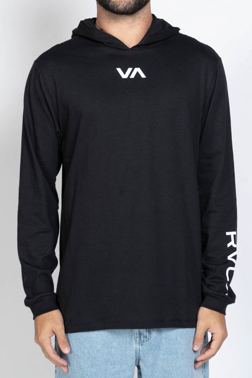 Camiseta RVCA M/L Rv Hoody Preto