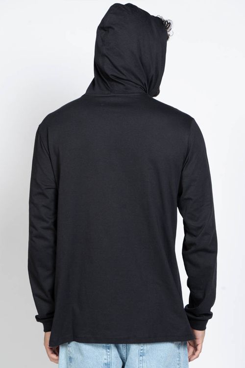 Camiseta RVCA M/L Rv Hoody Preto