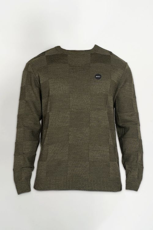 Tricot RVCA Boro Crew Verde Militar