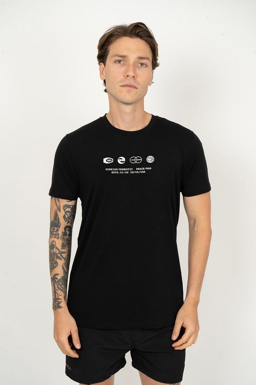 Camiseta RVCA M/C Rvca Symbol Stacks Preto
