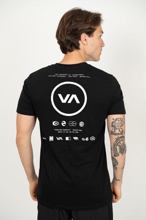 Camiseta RVCA M/C Rvca Symbol Stacks Preto