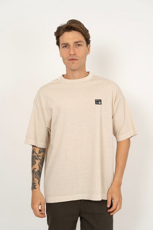 Camiseta RVCA M/C Anp Label Off White