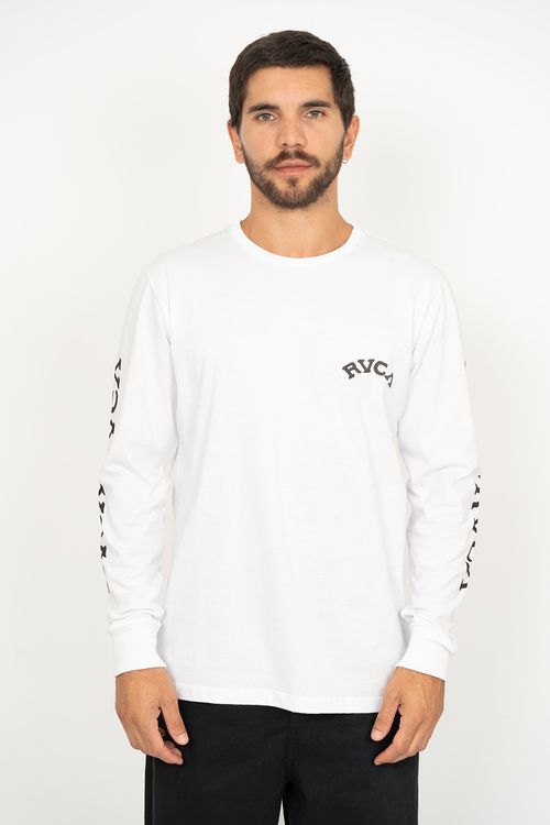 Camiseta RVCA M/L Tiger Trad Branco