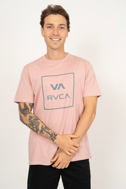Camiseta RVCA M/C Va All The Way Rosa Claro