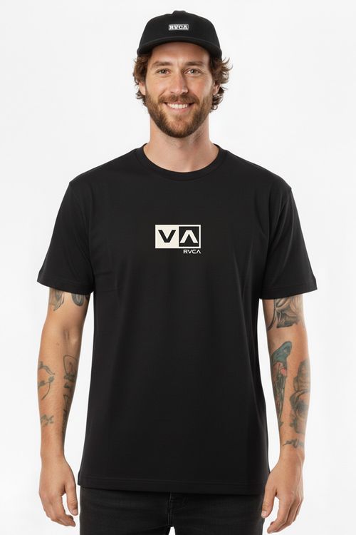 Camiseta RVCA M/C Mini Balance Box Ps Preto
