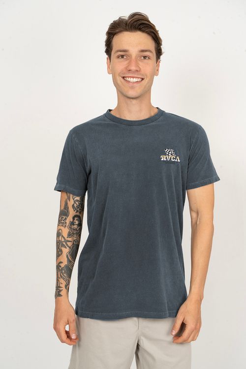 Camiseta RVCA M/C Speed Eagle Azul Escuro