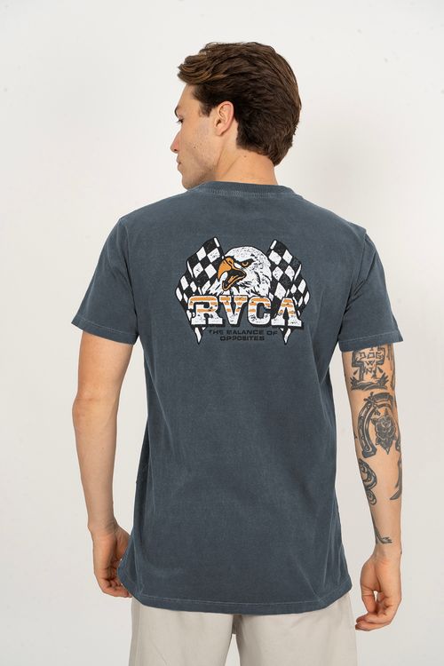 Camiseta RVCA M/C Speed Eagle Azul Escuro