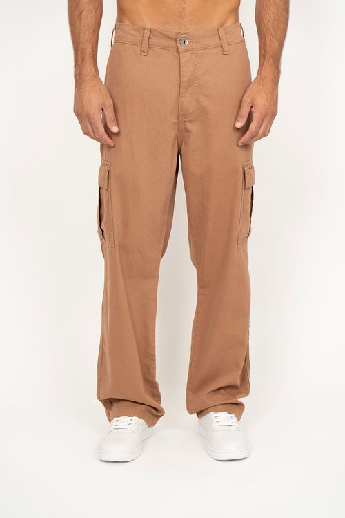 Calça Rvca Cross Marrom Escuro