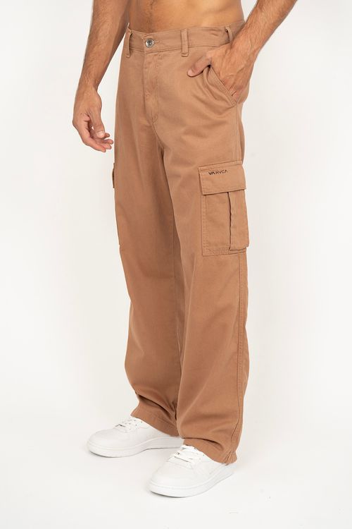 Calça Rvca Cross Marrom Escuro