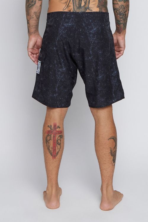 Boardshort Rvca Benj Skull 18  Preto