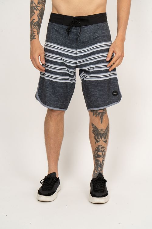 Boardshort RVCA Mid Stripes Preto