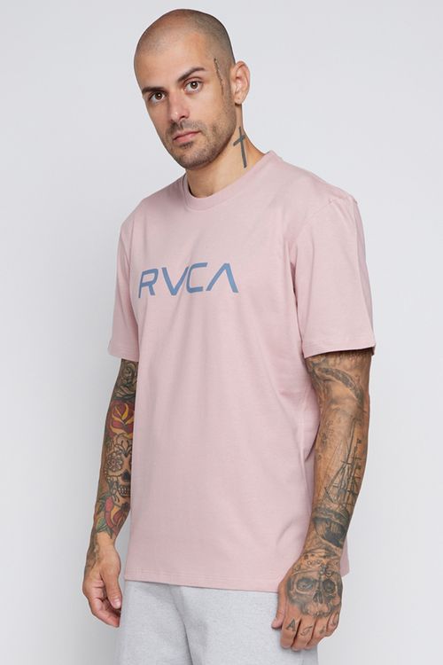 Camiseta RVCA M/C Big Colors Rosa Claro