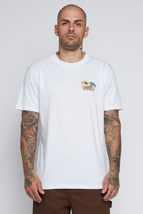 Camiseta Rvca M/C Floral Park  Branco