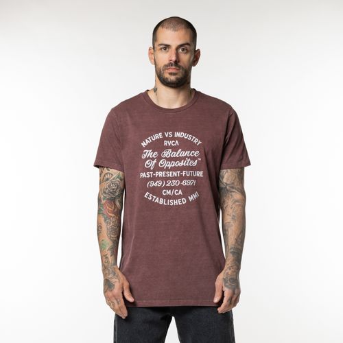 Camiseta RVCA M/C Balance Cafe Marrom Escuro