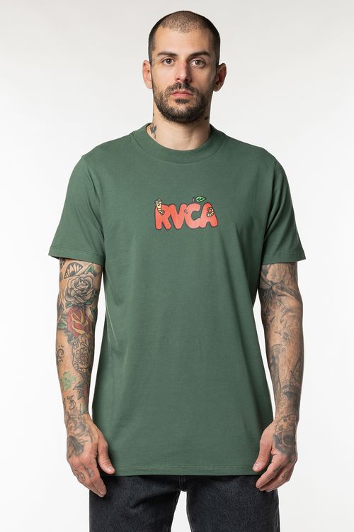 Camiseta RVCA M/C Apple Aday Verde Escuro