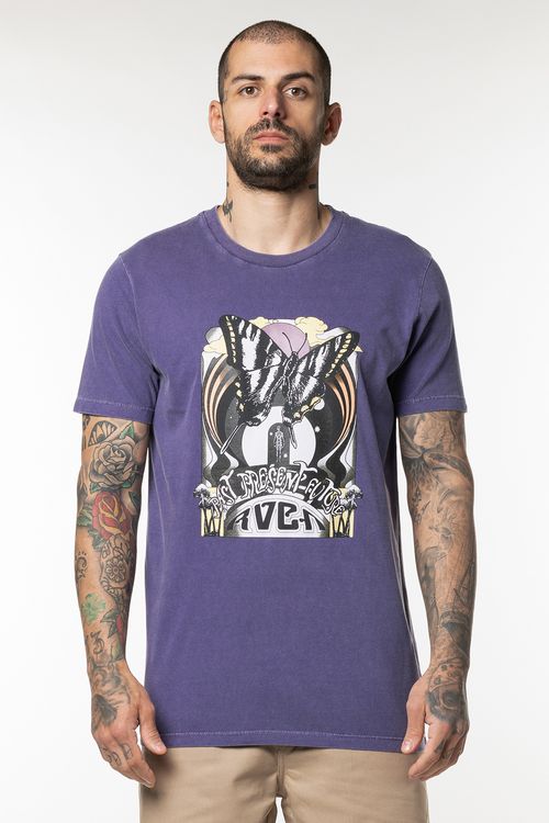 Camiseta Rvca M/C Fly High Roxo Escuro