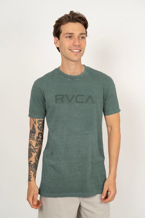 Camiseta RVCA M/C Big Rva Stone Verde Escuro