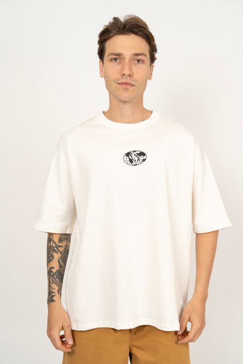 Camiseta RVCA M/C World Wide Off White