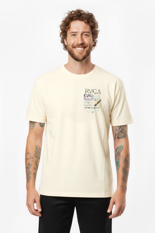 Camiseta RVCA M/C Tassie Ss Ps Off White