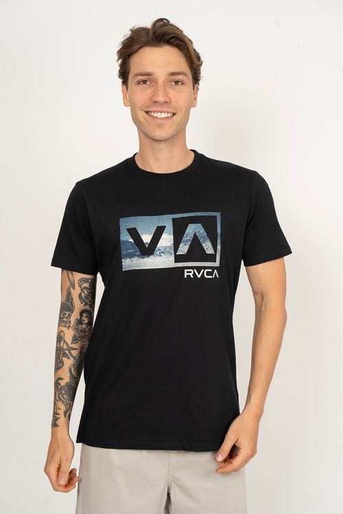 Camiseta RVCA M/C Balance Box Ss Preto
