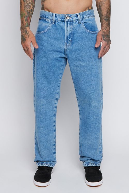 Calça Rvca Jeans Weekend Denim Blue Wash Azul Claro