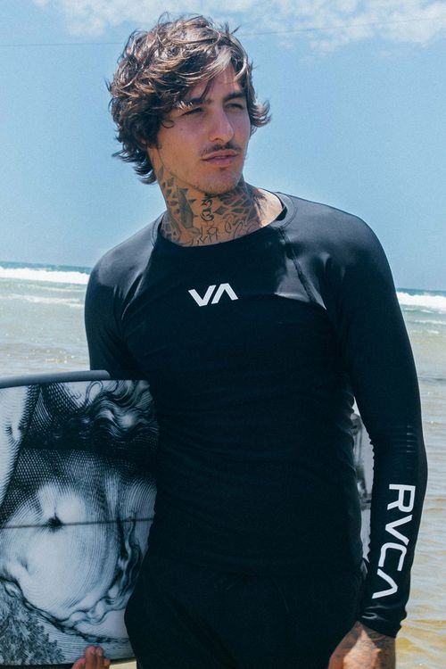 Camiseta RVCA Surf M/L Va Preto