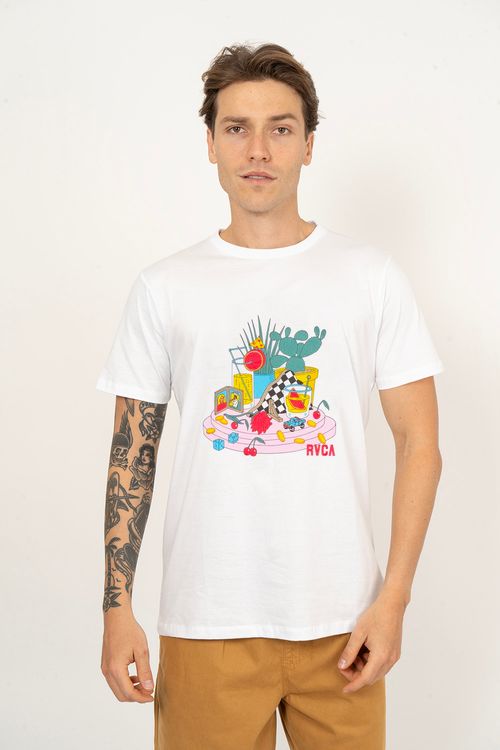 Camiseta Rvca M/C Luke Still Life Branco