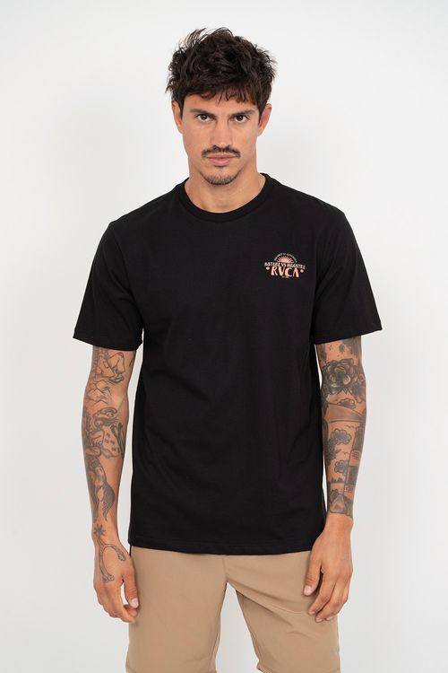 Camiseta RVCA M/C Balance Tree Sun Preto