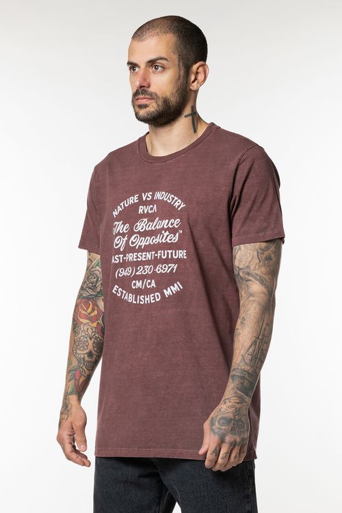 Camiseta RVCA M/C Balance Cafe Marrom Escuro