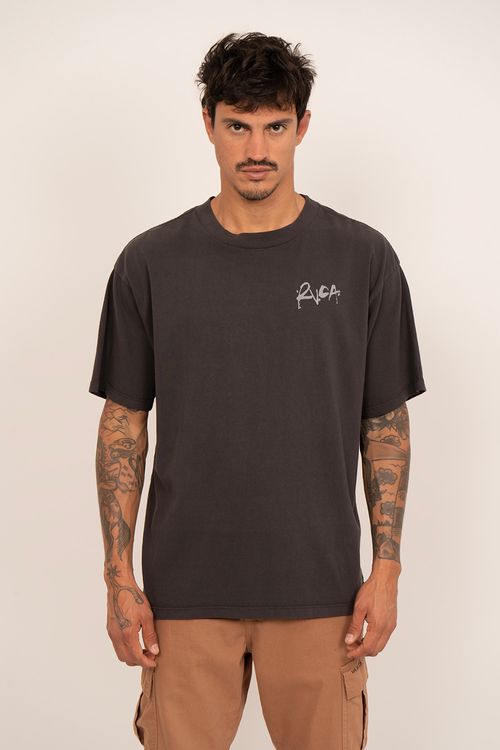 Camiseta RVCA M/C Art Series RVCA X Cursio Cinza Escuro