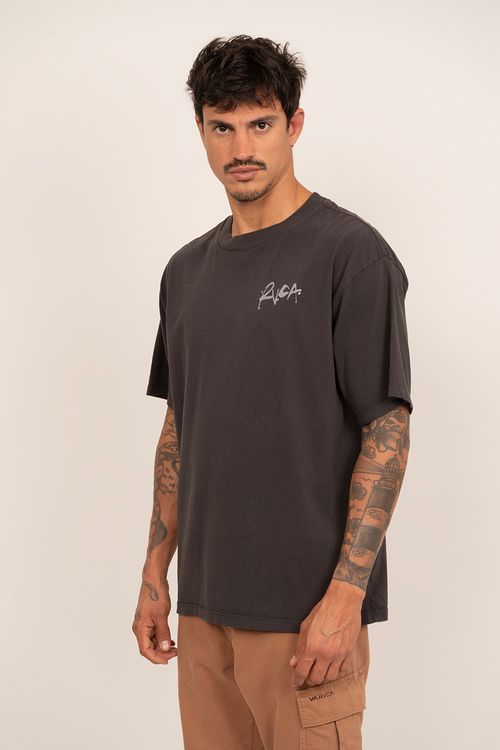 Camiseta RVCA M/C Art Series RVCA X Cursio Cinza Escuro