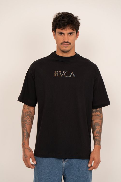 Camiseta Rvca M/C Three Tone Preto