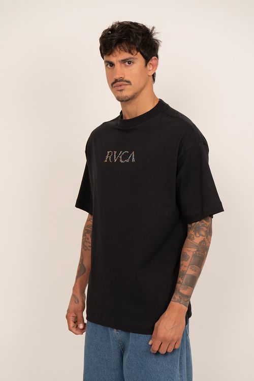 Camiseta Rvca M/C Three Tone Preto