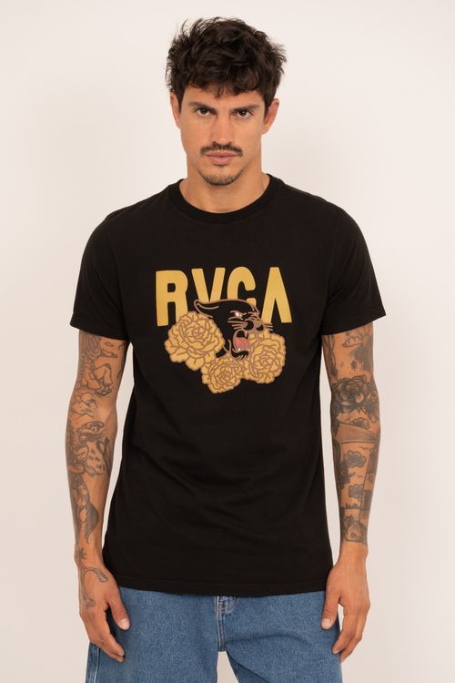 Camiseta Rvca M/C Black Panther Preto