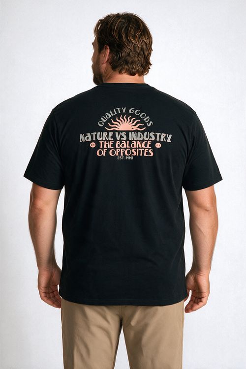 Camiseta RVCA M/C Balance Tree Sun PS Preto